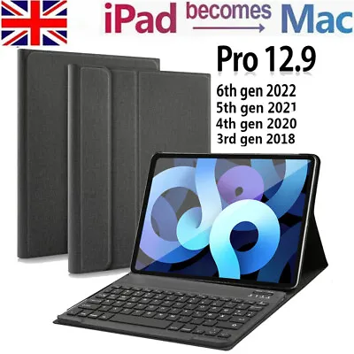 Apple IPad Pro11 10.2 12.9 Air 10.5/1/2 Mini 4/5 LeatherCase+Bluetooth Keyboard • £11.61