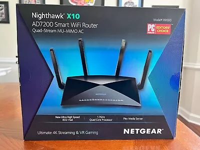 NETGEAR Nighthawk X10 AD7200 Wireless Router R9000 4k Streaming Gaming Multicore • $79