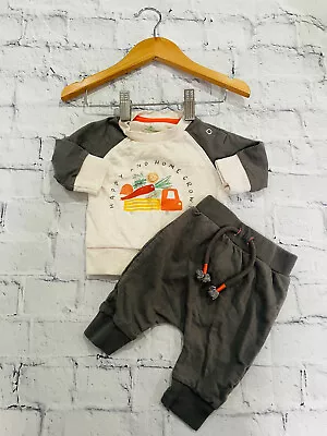 Baby Boys 0-3 Months Clothes Tracksuit Top & Jogger Outfit  *We Combine Postage* • $5.68