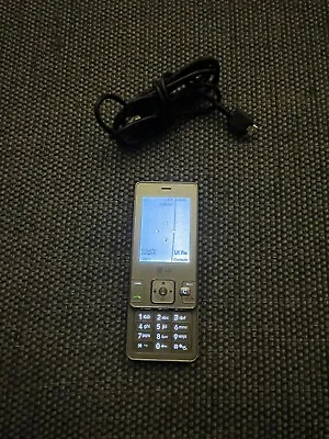 LG KC550 Slide Mobile Phone Silver Gold Unlocked Fully Working Poor Condition • £9.99