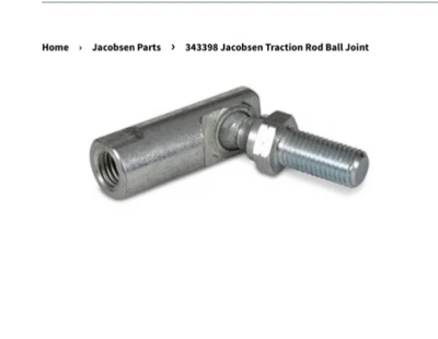 £12 • Buy Ransomes Jacobsen 343398  Ride On Mower Steering Cylinder Track Rod End.