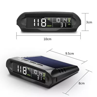 Wireless Car HUD Head-UP Display Solar Panel Digital Speedometer Universal GPS • $43.10