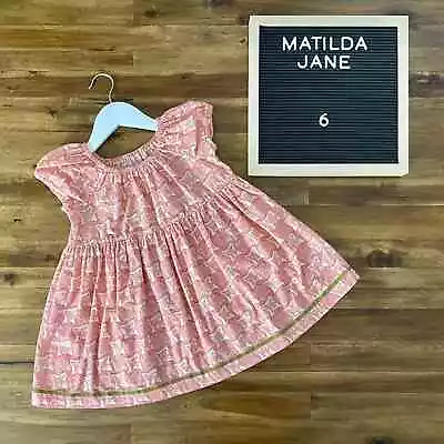 Matilda Jane Westside Fiona Loves Pink Peasant Top 6 • $27