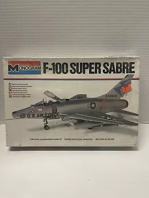 Monogram F-100 Super Sabre Factory Sealed Box 1980 Issued 1:48 Model Kit Rare!!! • $38.24
