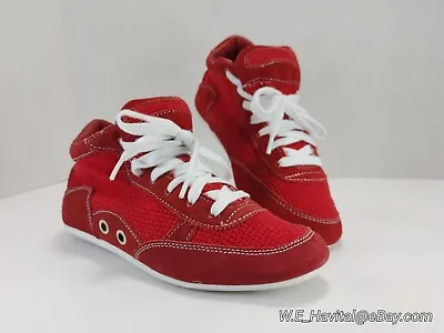 Volatile Kicks® Red Suede And Mesh Boxing Fashion Sneakers Women's Size US 7.5 • $26.99