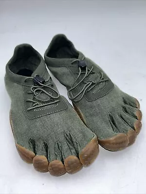 Men's 8.5-9 Vibram Five Finger Hiking Shoe 21M9502 Green Pull Tab Lace Soft Sole • $89