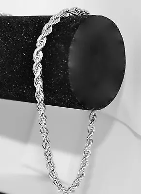 Real Rhodium Platinum Layered French Rope Custom Bracelet Free Lifetime Guarante • $46.99