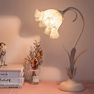 $79.99 • Buy Bedside Lamp Table LED Light Lily Flower Shaped Bedroom Lighting Decor Pink