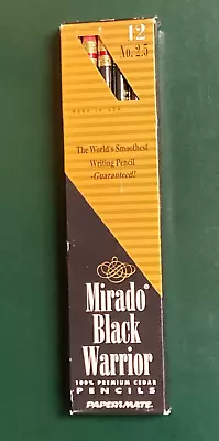 12 Ct. Mirado Black Warrior HB No 2.5 Pencils Vintage NEW Premium Cedar USA Made • $18.95