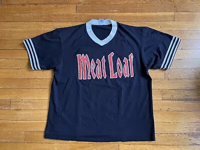 VINTAGE Meatloaf Shirt Men’s Extra Large Black Ringer Jersey Concert Tour 2007 • $35