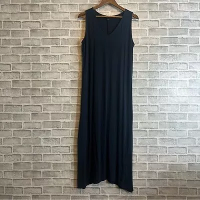 J. Jill Wearever Midnight Blue C Neck Soft Stretch Sleeveless Maxi Dress MEDIUM • $21.60