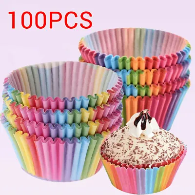100x Disposable Paper Cups Ice Cream Dessert Bowls Container Cups Party Supplies • £4.31