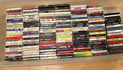 165 Vintage Rap Hip Hop R&B Pop Rock Country Cassette SINGLE Tape Lot Some Rare • $179.97