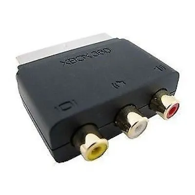 RGB Scart Plug To 3 RCA Composite AV Female Adapter For Video Game Console • £2.65