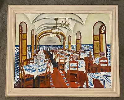 “Restaurante” Oil Painting By Earl Mayan • $275