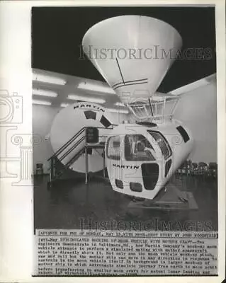 1963 Press Photo Martin Company's Mock-up Moon Vehicle Baltimore Maryland • $19.99