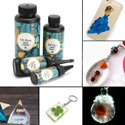 £5.97 • Buy 25g/60g Clear UV Resin Hard Type Glue Crystal Epoxy For DIY Resin Jewelry Making