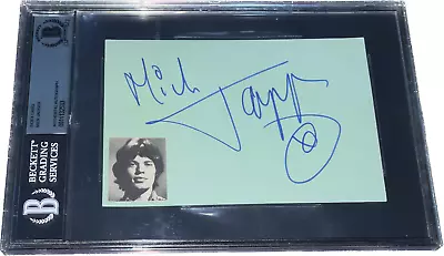Mick Jagger  Rolling Stones  Signed Autographed 4x6 Beckett BAS 1968 Vintage Sig • $3499.99