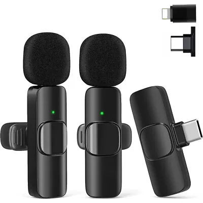 Wireless Lavalier Microphone Audio Video Recording Mini Mic For IPhone/Android • $8.95