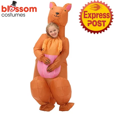 $59.95 • Buy K493 Child Inflatable Kangaroo Aussie Animal Fan Funny Blow Up Book Week Costume