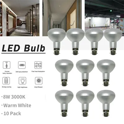 10X B22 LED R80 Globe Bulb Lamp Bright Lamp Bathroom Toilet Light 8W Warm White • $77.96