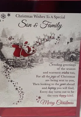 Son And Family Christmas Card / Christmas Cards For Son And Family • £1.35