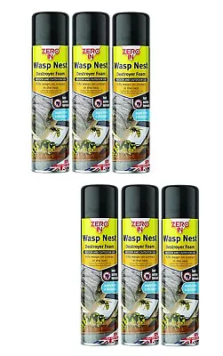 Zero In Wasp Nest Killer Destroyer Spray Foam Fly Wasps Nest Killer Spray 300ml • £22.99