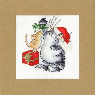 Under The Mistletoe-Bothy Threads-Margaret Sherry-Cross Stitch Greeting Card Kit • $19.79