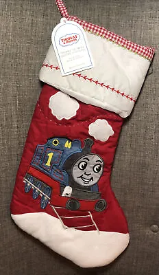 Pottery Barn Kids Holiday Thomas The Train Quilted Red Christmas Stocking • $10