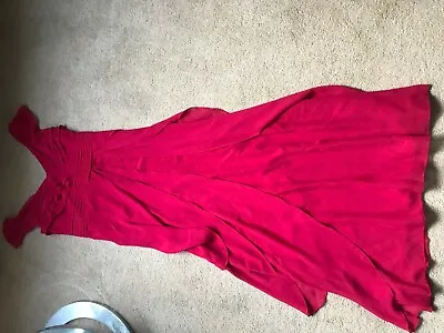 Marks And Spencer Per Una Red Maxi Dress Size 8 • £14.99