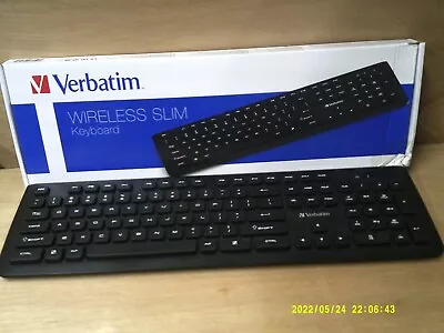NIB Verbatim Wireless Slim Keyboard Black 99793 • $16.99