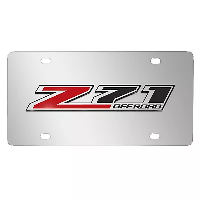 Chevrolet Z71 Off Road 3D Logo Mirror Chrome Stainless Steel License Plate • $49.99