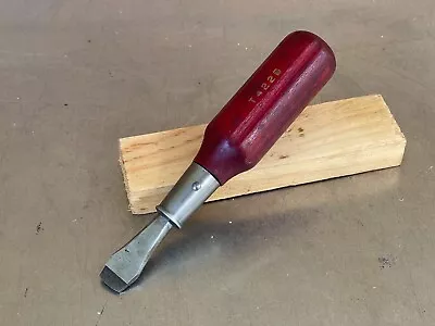 Vintage Red Wood Handle  Slotted 6  Flat Screwdriver Wide Tip May Be Stanley USA • $19.99