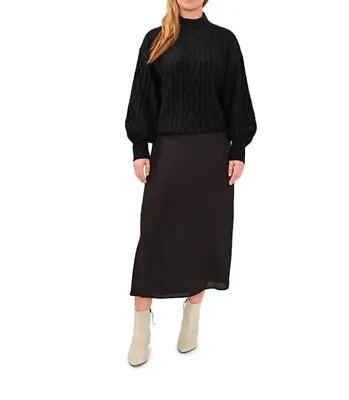 Vince Camuto Ladies Midi Skirt Black M L XL XXL • $14.98