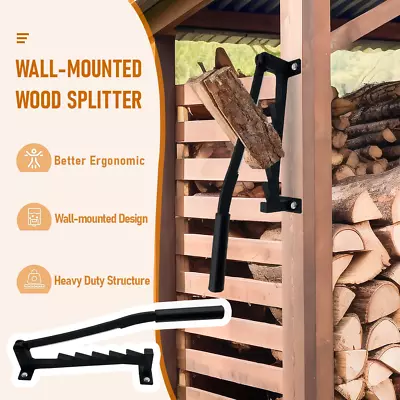 Log Firewood Kindling Splitter Hand Manual Wood Splitting Tool Wall-mounted • $72