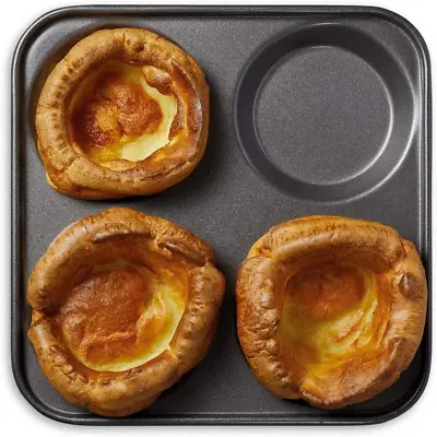 WINSOME Yorkshire Pudding Tray 4 Cup Muffins Bakeware Tins & Trays Premium Nonst • £10.66