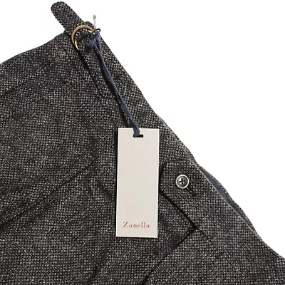 Zanella NWT Causal / Dress Pants Size 36 US Nico In Gray Cotton Wool Blend • $187.49