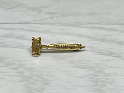 Vintage 10k Solid Gold Judge Gavel  Pin Masonic Antique Jewelry Estate • $39.99