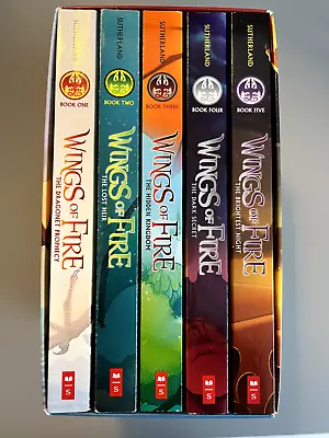 Wings Of Fire Boxset Books 1-5 (Wings Of Fire) By Tui T. Sutherland. LIKE NEW • $19.99