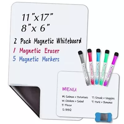  Magnetic Dry Erase Board Whiteboard For Fridge(2 17  X 11  Add 8 X6  White • $24.08