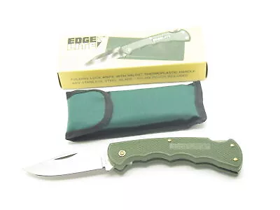 Vintage 1980s Explorer Imai Seki Japan 4.37  Green Folding Hunter Lockback Knife • $39.95