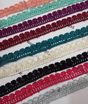 £1.35 • Buy 1 Yard Beautiful Embroidered Pattern Lace Trimming Ribbon Net Wedding Dress