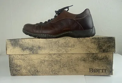 Born Loomis II Mens Brown Leather Oxfords Size 10.5 Lace Up Shoes With Box • $34.99