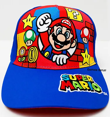 Nintendo Super Mario Bros. Baseball Cap Youth Gamer Snapback Hat New Boys Gift • $17.05