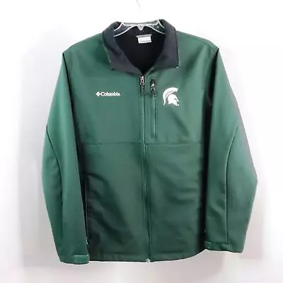 Columbia Men's L Michigan State University MSU Spartans Green Zip-Up Jacket • $30