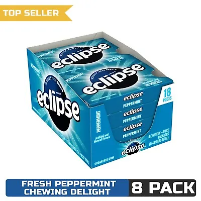 Eclipse Gum Peppermint Sugar-Free Chewing Gum 18 Pieces (8 Packs) • $19.20