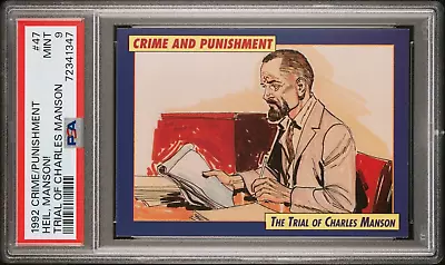 1992 Crime And Punishment Trial Of Charles Manson HEIL MANSON #47 PSA 9 MINT • $99.99