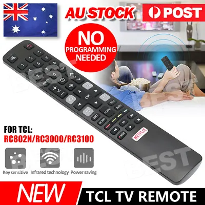 For TCL TV Remote 4K Smart LCD/LED ARC802N RC802N Fit 65C2US 75C2US 43P20US LED • $5.95