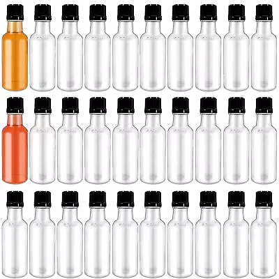 Mini Liquor Bottles30 Pack Spirit Bottles With Black Cap1.7oz Plastic Alcohol... • $25.84