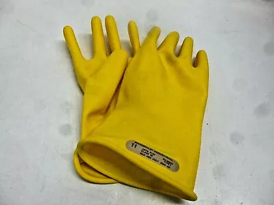 NEW!! MARIGOLD Yellow Electrical Gloves 00 Class Size 11 CLASS 00 Y 11 • $20